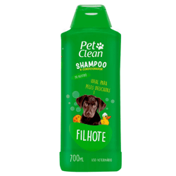 Shampoo E Condicionador 2 Em 1 Pet Clean Filhotes Para Cães E Gatos - 700Ml - 700 Mililitros