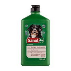 Shampoo E Condicionador 2 Em 1 Sanol Para Cães De Grande Porte - 500Ml
