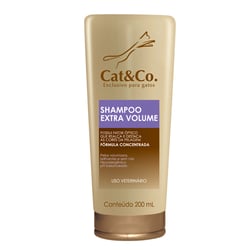 Shampoo Extra Volume Cat & Co Para Gatos - 200 Mililitros