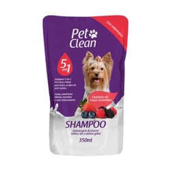 Shampoo Pet Clean 5X1 Para Cães E Gatos - 1 Sachê 350Ml