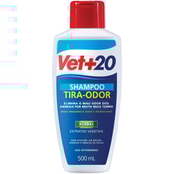 Shampoo Tira Odor Vet+20 Herbal Para Cães E Gatos - 500Ml - 500 Mililitros