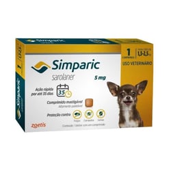 Simparic 1,3 A 2,5Kg Com 3 Comprimidos - 3 Unidades
