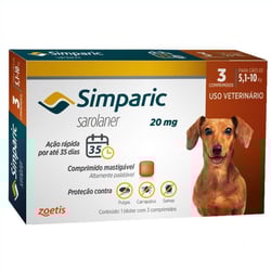 Simparic 5,1 A 10Kg Com 3 Comprimidos - 3 Unidades