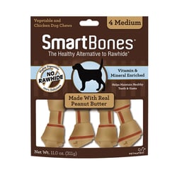 Smartbones Ossinhos Para Cães Médios - Peanut Butter - 4 Unidades