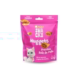 Snack Antibola De Pelo Quatree Nuggets Sabor Frango Para Gatos - 60G