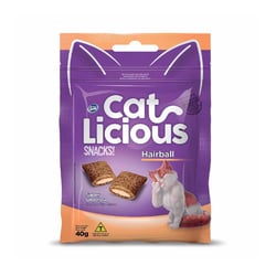 Snack Cat Licious Hairball Para Gatos - 40G