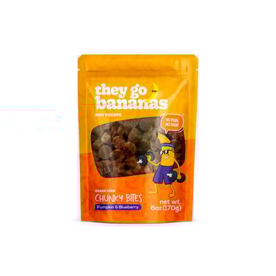 Snack Chunky Bites They Go Bananas Abóbora Blueberry Para Cães - 170G