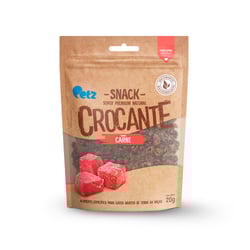 Snack Crocante Carne Petz Para Gatos Adultos - 20G - 1 Unidade