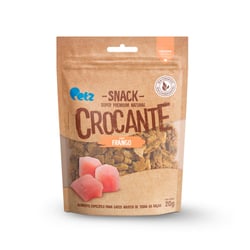 Snack Crocante Frango Petz Para Gatos Adultos - 20G - 1 Unidade