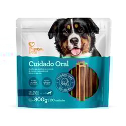 Snack Cuidado Oral Papaya Pets Para Cães Adultos De Porte Grande - 280 Gramas