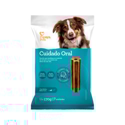 Snack Cuidado Oral Papaya Pets Para Cães Médios Adultos - 170 Gramas
