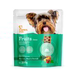 Snack Detox Papaya Pets Fruits Abacaxi Maçã Hortelã Para Cães Adultos - 300 Gramas