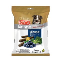 Snack Kadi Bifinho Carne Vitaminas Brócolis Blueberry Para Cães Sênior - 130 Gramas