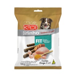 Snack Kadi Fit Sabor Frango, Batata Doce E Cúrcuma Para Cães - Bifinhos - 130 Gramas