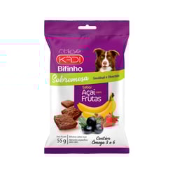 Snack Kadi Sobremesa Bifinho Sabor Açaí Com Frutas Para Cães - 55G