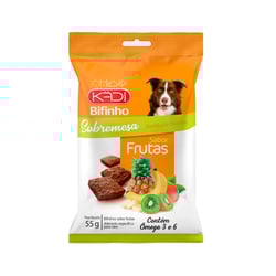 Snack Kadi Sobremesa Bifinho Sabor Frutas Para Cães - 1 Unidade
