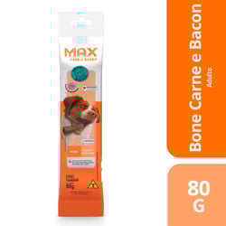 Snack Max Bone Sabor Carne E Bacon Para Cães Adultos - 80G