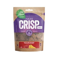 Snack Natural Crisp Blend Chips De Carne Com Banana Para Cães 20G