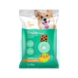 Snack Papaya Pets Fruits Fitness Sabor Banana E Abóbora Para Cães Adultos - 1 Unidade - 60 Gramas