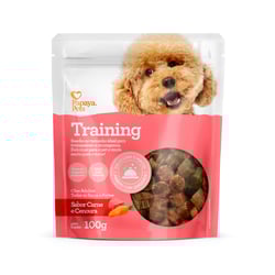 Snack Papaya Pets Training Sabor Carne E Cenoura Para Cães - 100G
