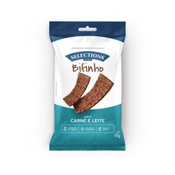 Snack Para Cães Filhotes Sabor Carne Com Leite Selections For Pets - 50G - 1 Unidade