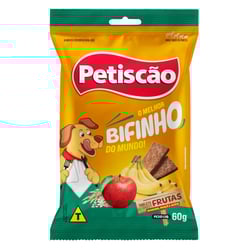 Snack Petiscão Bifinho De Fruta Para Cães - 1 Unidade - 60 Gramas