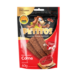 Snack Petitos Bifinho Sabor Carne Para Cães - 1 Unidade - 60 Gramas