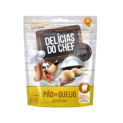Snack Petitos Delícias Do Chef Para Cães Sabor Pão De Queijo 65G - 1 Unidade