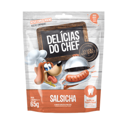 Snack Petitos Para Cães Chef Sabor Salsicha - 65G