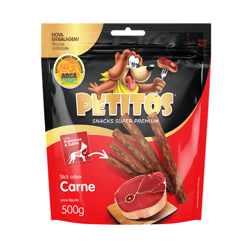 Snack Petitos Para Cães Sabor Carne - 1 Unidade - 500 Gramas
