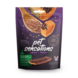 Snack Petitos Pet Sensations Para Cães Sabor Papaia E Linhaça - 1 Unidade - 65 Gramas