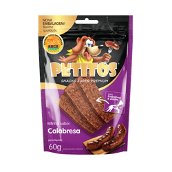 Snack Petitos Sabor Calabresa Para Cães - 60G