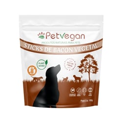 Snack Petvegan Sticks De Bacon Vegetal Para Cães - 150G