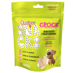 Snack Quatree Crock Tradicional Para Pets - 400G