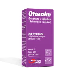 Solução Otológica Otocalm Agener Para Cães E Gatos 14Ml - 1 Unidade
