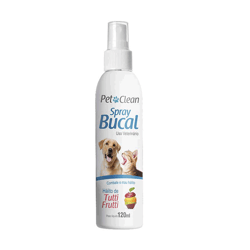 Spray Bucal Pet Clean Tutti-Frutti Para Cães E Gatos - 120Ml