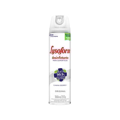 Spray Higienizador Lysoform Aero Original - 1 Unidade Para Gatos - 360 Mililitros