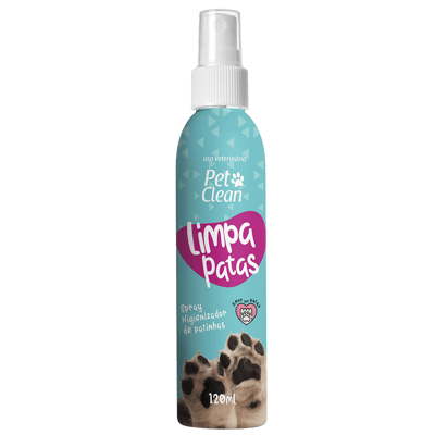 Spray Limpa Patas Pet Clean Para Cães E Gatos - 120Ml