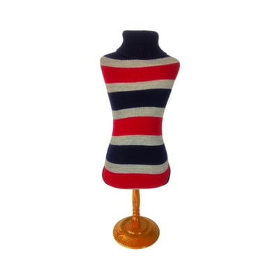 Suéter Listrado Griff Dog Azul E Vermelho - Tamanho 9 Para Cães E Gatos