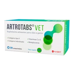 Suplemento Alimentar Artrotabs Vet Para Cães E Gatos - 30 Comprimidos