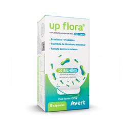 Suplemento Alimentar Avert Up Flora Para Cães E Gatos - 8 Cápsulas
