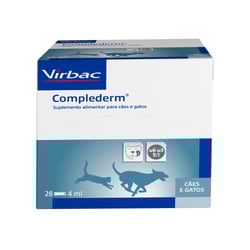 Suplemento Alimentar Complederm Virbac Para Cães E Gatos - 28 Sachês De 4Ml - 4 Mililitros