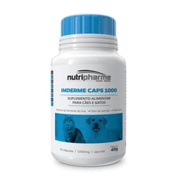 Suplemento Alimentar Imderme 1000 Para Cães E Gatos - 45 Cápsulas