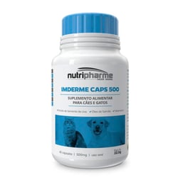 Suplemento Alimentar Imderme 500Mg Para Cães E Gatos - 45 Cápsulas