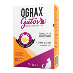 Suplemento Alimentar Ograx Avert Para Gatos - 30 Cápsulas - 1 Unidade