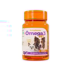 Suplemento Alimentar Ômega 3 Vet Botupharma 500Mg Para Cães E Gatos - 30 Unidades
