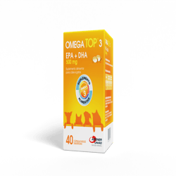 Suplemento Alimentar Ômega Top 3 500Mg Para Cães E Gatos - 40 Cápsulas