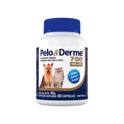 Suplemento Alimentar Pelo & Derme 750 - 60 Cápsulas