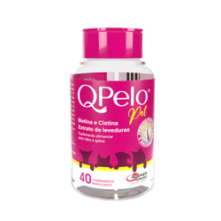 Suplemento Alimentar Qpelo Pet Para Cães E Gatos - 40 Comprimidos