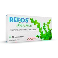 Suplemento Alimentar Refos Derme Avert Para Cães E Gatos - 30 Comprimidos